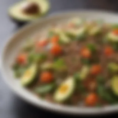 Vibrant Lentil Salad for Nutrient-Rich Delight Colorful Lentil Salad with Avocado Slices
