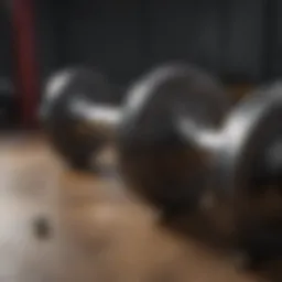 Barbell with knurled grip