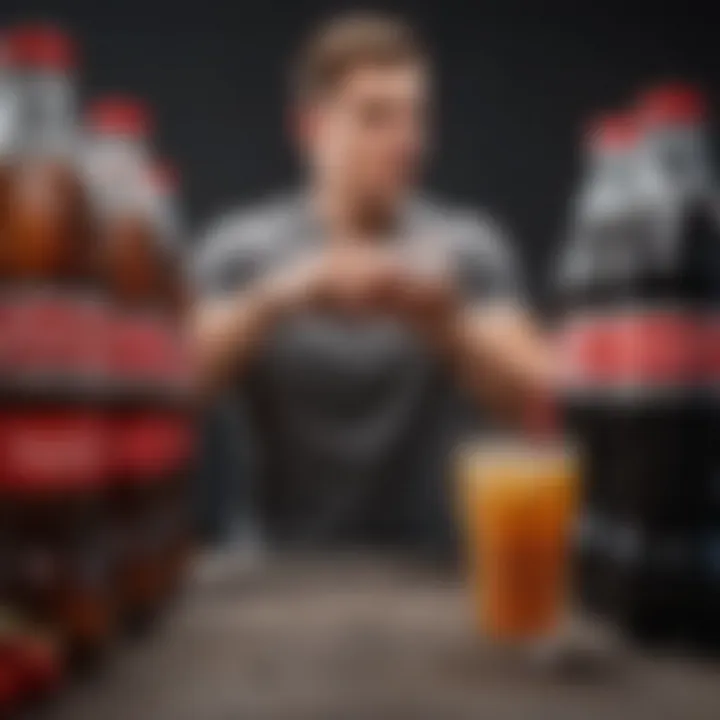 Illustration of a fitness enthusiast making informed beverage choices