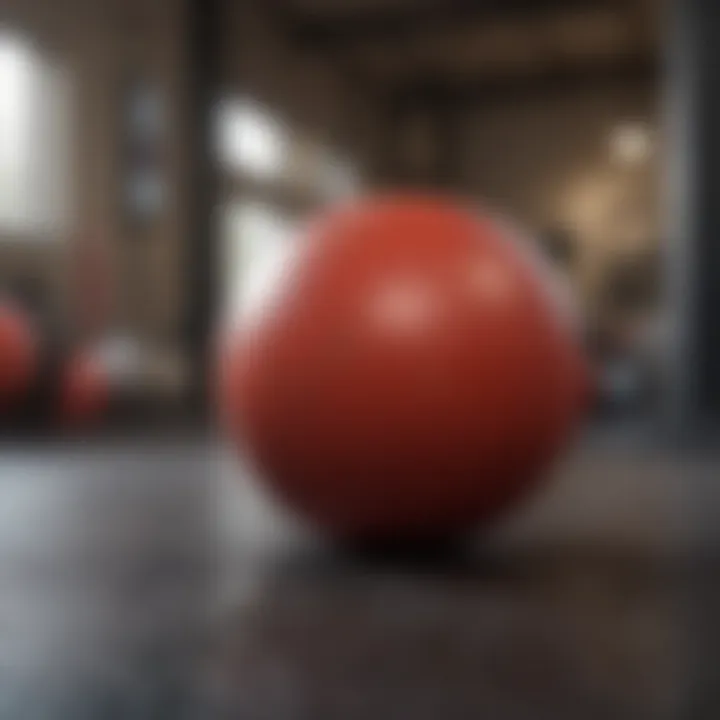 Focused core workout with gym ball