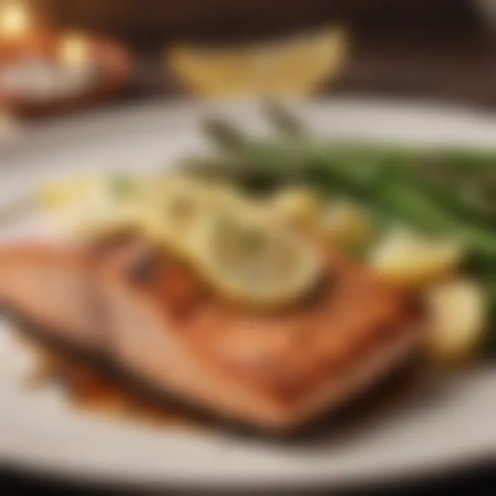 Grilled Salmon with Asparagus and Lemon