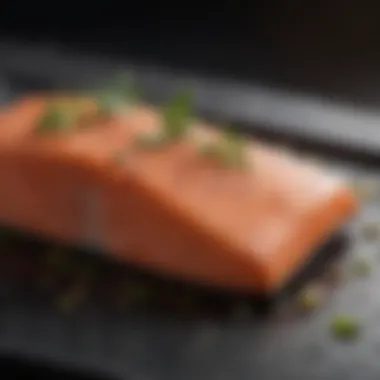 Salmon fillet rich in omega-3 fatty acids