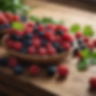 Assortment of Fresh Organic Berries on Wooden Table