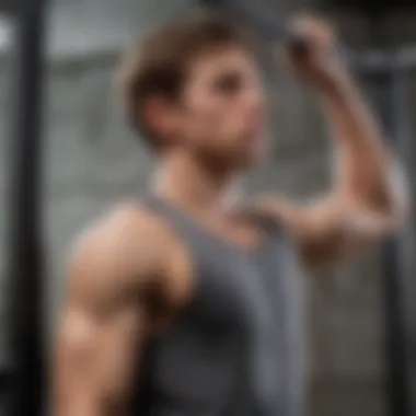 Teenage guy executing pull-ups