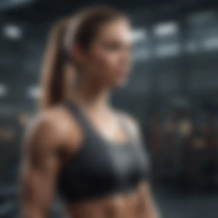 A futuristic concept of fitness technology integration