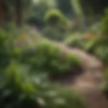 Bountiful Organic Herb Garden A colorful garden with various herbs and plants