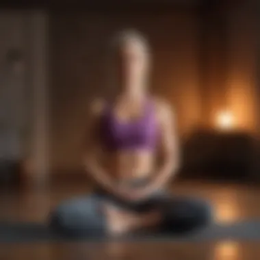 Mature woman practicing yoga in a serene environment