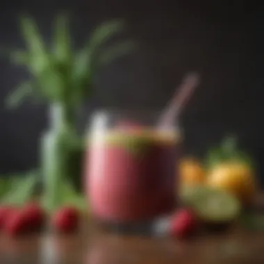 Revitalizing Smoothie for Wellness A bowl of smoothie made with fruits and greens, showcasing vibrant colors