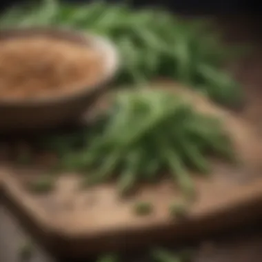 Healthy green beans contributing to a balanced diet concept