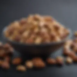A bowl of mixed nuts with vibrant colors and textures