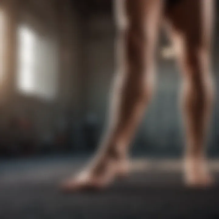 Stretching routine targeting leg muscles