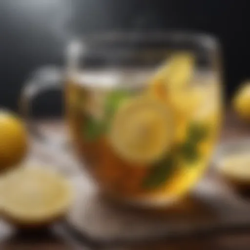 Herbal tea with lemon and ginger