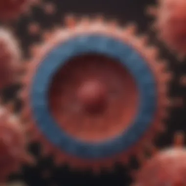 Herpes Viral Structure under Microscope