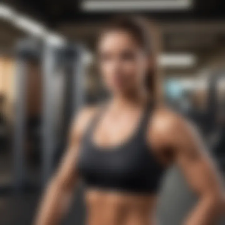 A person engaging in a strength training session at the gym