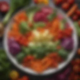 Plate of Colorful Fresh Vegetables