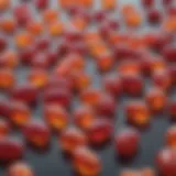 A close-up of vibrant Hims gummy vitamins showcasing their unique shapes and colors.
