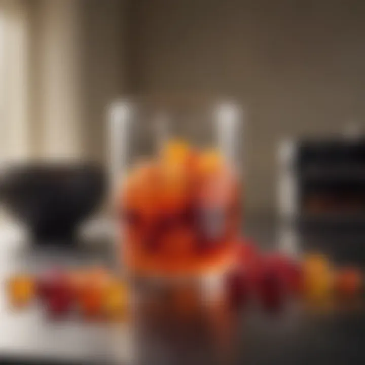 A serene wellness environment featuring Hims gummy vitamins in a health-conscious lifestyle setting.