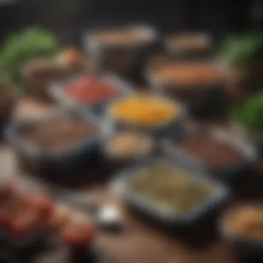 A well-organized meal prep with seeds included