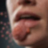 Illustration depicting the virus structure of herpes