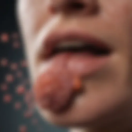 Illustration depicting the virus structure of herpes