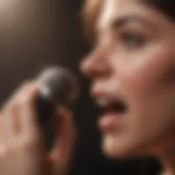 A person practicing vocal exercises