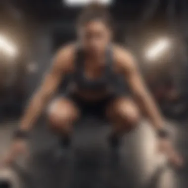 Fitness influencer demonstrating intense HIIT workout routine