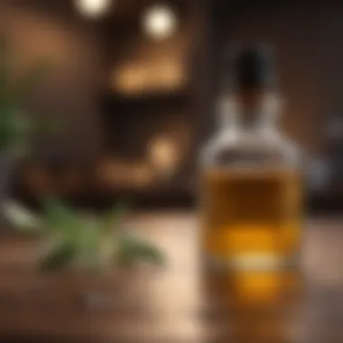 Illustration of essential oils for relieving leg cramps