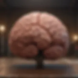 Artistic representation of a labyrinthine brain network