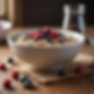 Fortified Oatmeal with Berries Bowl of fortified oatmeal with mixed berries