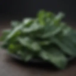 Dark leafy greens like spinach are rich in iron