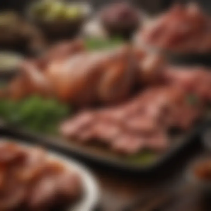 A platter of iron-rich lean meats and poultry