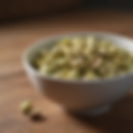 Nutrient-rich pistachios displayed in a bowl