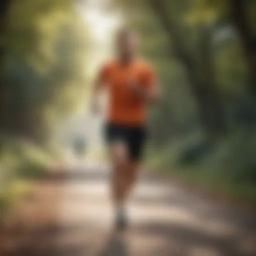 Runner enjoying the outdoor experience while jogging