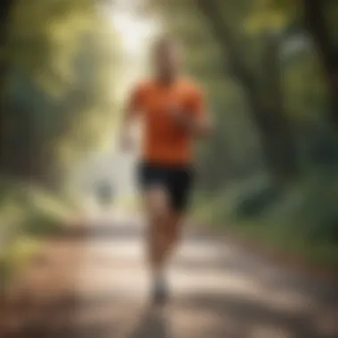 Embracing the Journey of Jogging Runner enjoying the outdoor experience while jogging