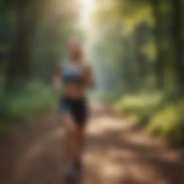 Embrace the Great Outdoors for Cardio Fitness A person running outdoors in a scenic natural setting