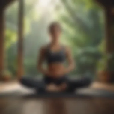 Person practicing yoga in a serene setting