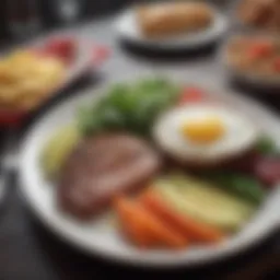 Conceptual representation of a keto-friendly meal plate