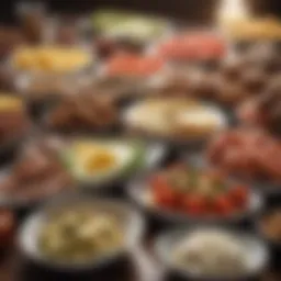 A colorful array of keto-friendly foods