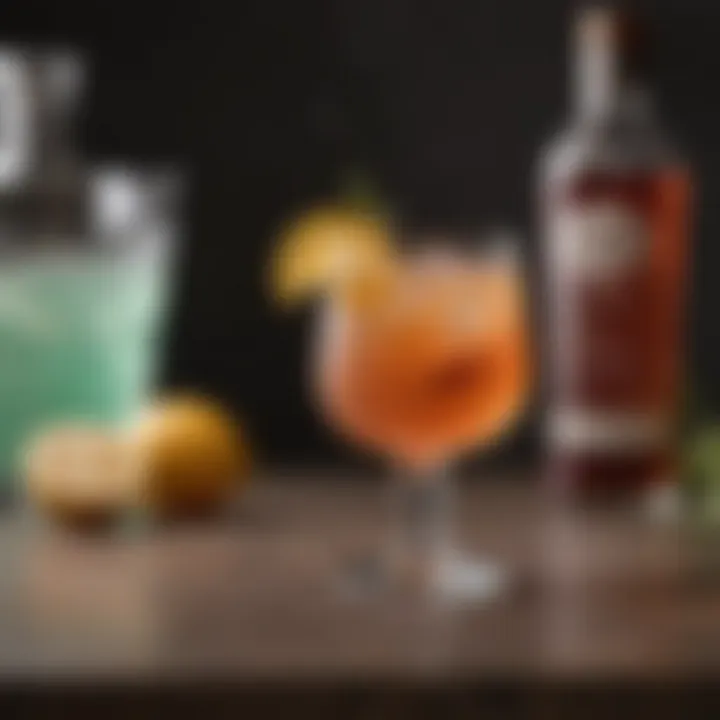 An elegant cocktail infused with low-carb ingredients, highlighting keto-friendly alcohol options.