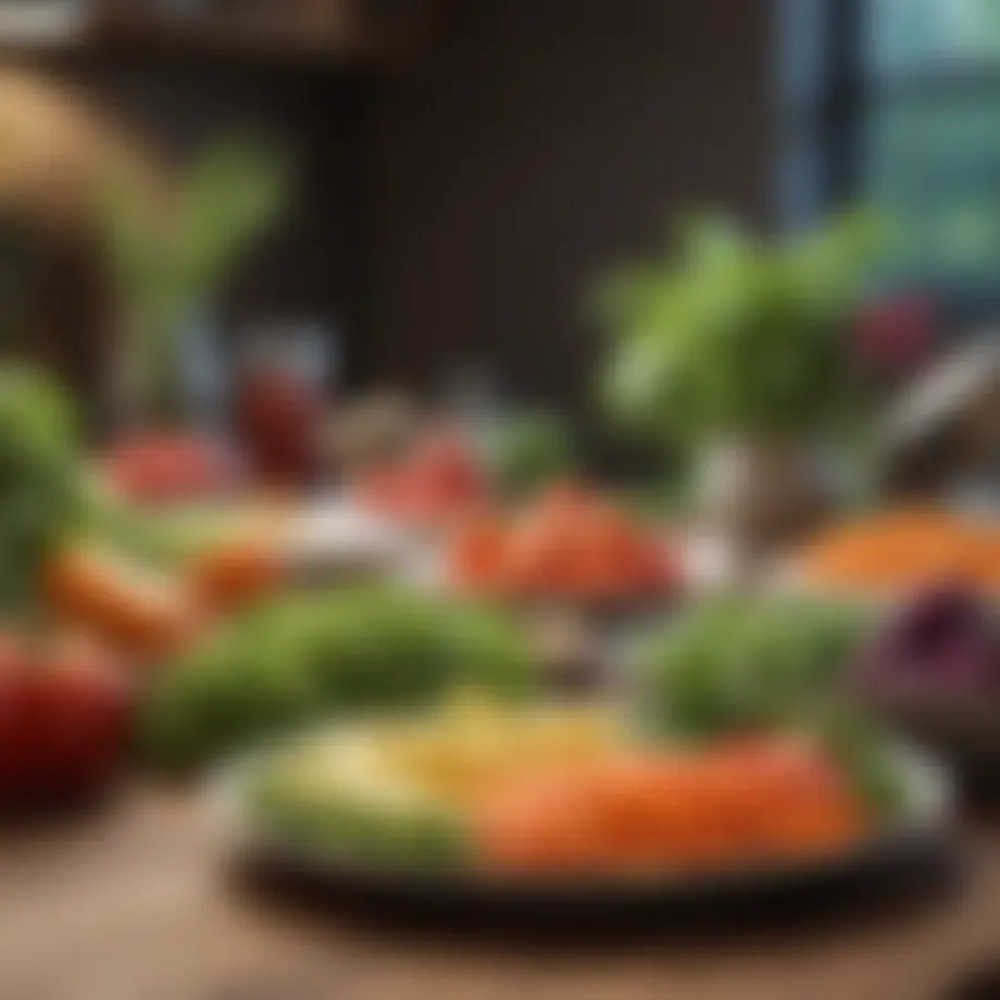 A vibrant plate showcasing a variety of lean proteins and fresh vegetables.