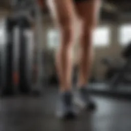 Powerful leg workout in a gym setting