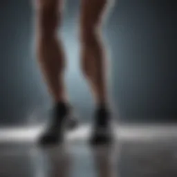 Leg silhouette against a backdrop of swirling thoughts