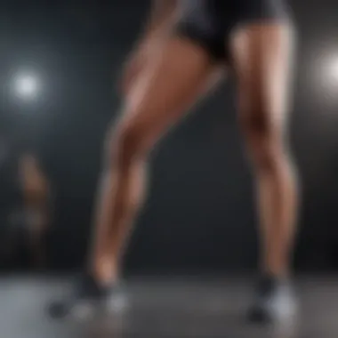 Athlete doing lateral lunges to work on leg muscles