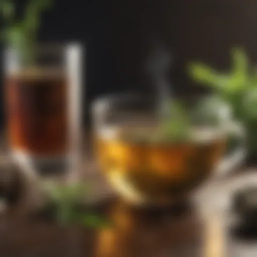 Herbal tea with calming properties