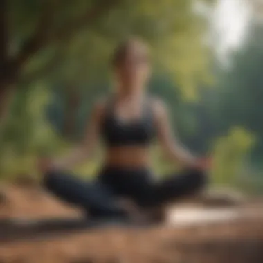 Person practicing yoga in a serene setting