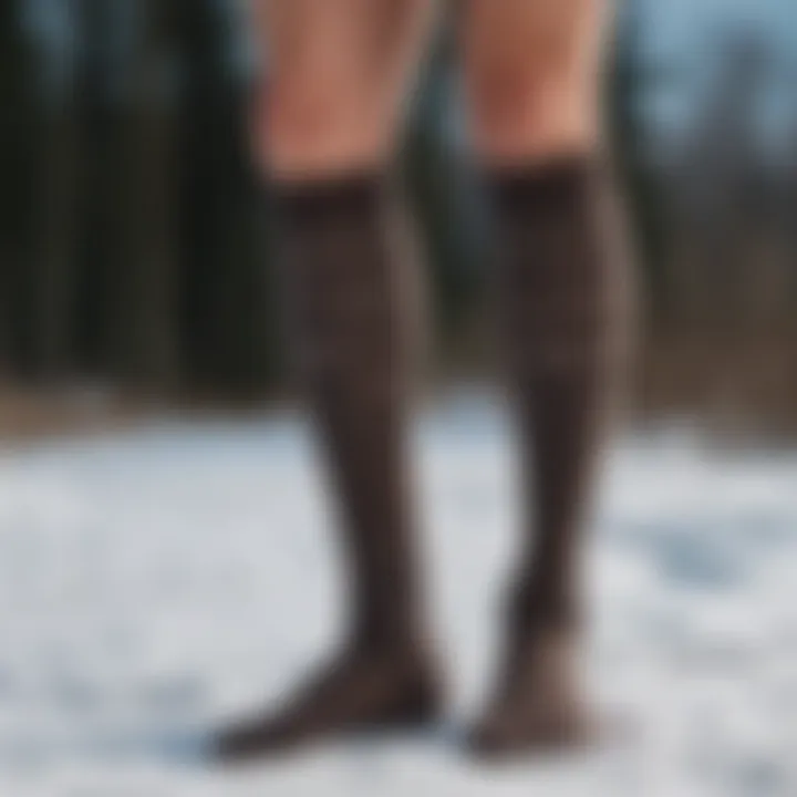 Luxurious wool blend knee-high socks for warmth