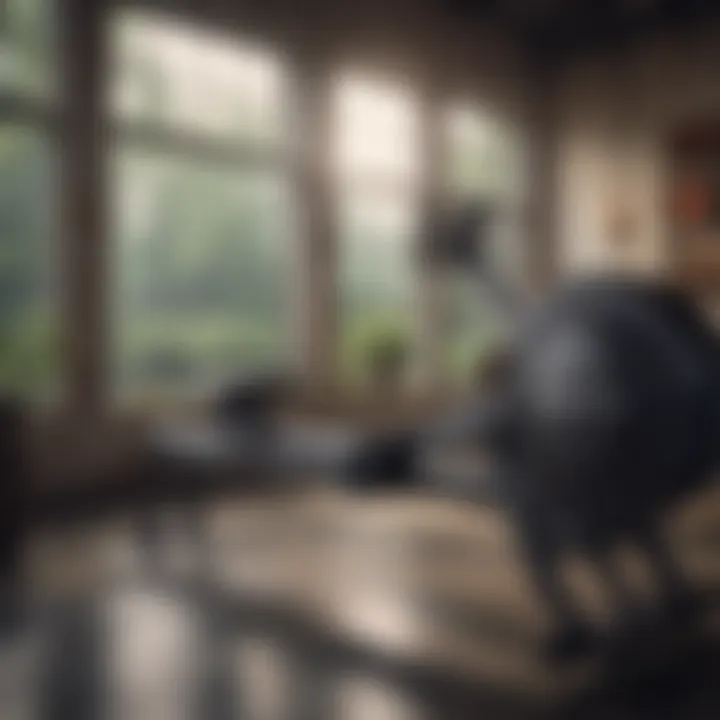 A luxurious rowing machine showcasing premium materials and sleek design