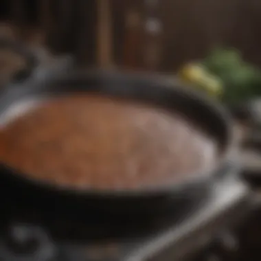 Maintenance routine for cast iron skillet