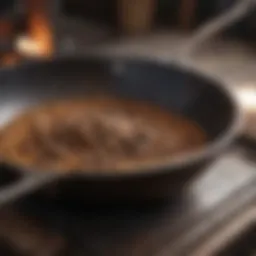 Seasoning technique for cast iron skillet