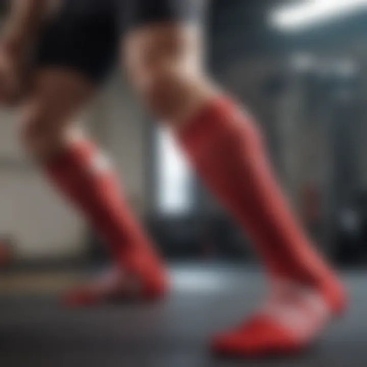 Male Athlete Wearing TED Stockings During Workout